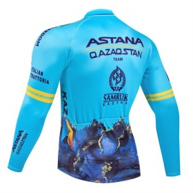 Maglia 2024 Astana Qazaqstan Manica Lunga Blu